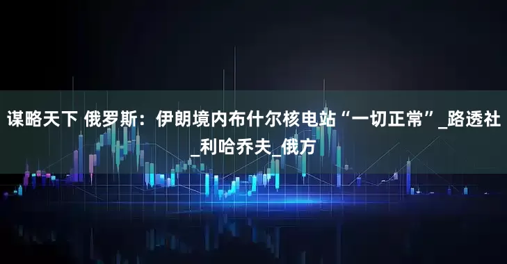 谋略天下 俄罗斯：伊朗境内布什尔核电站“一切正常”_路透社_利哈乔夫_俄方